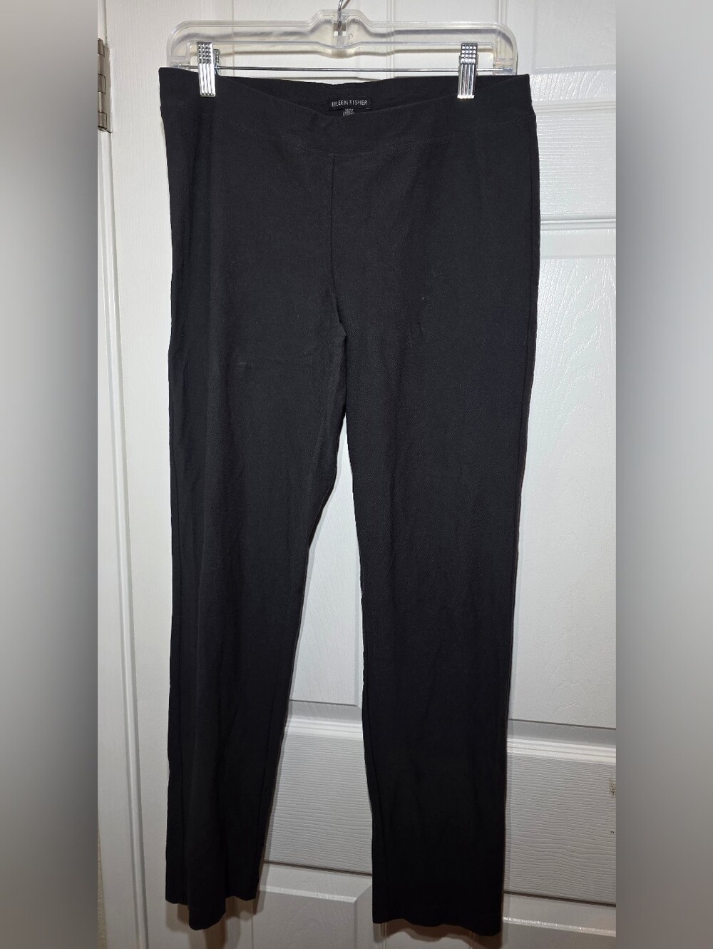 Eileen Fisher Black Pull On Straight Leg Pants Women’s S/P Petite